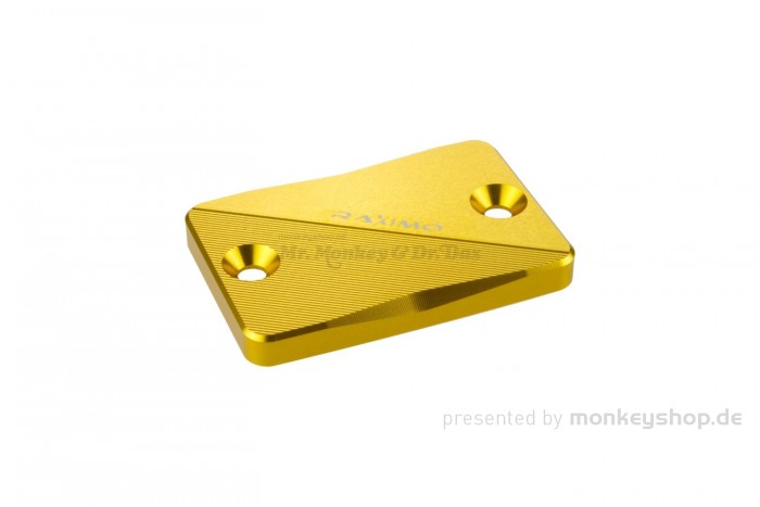 Cover Deckel Bremspumpe CNC Alu gold eloxiert f. Super Cub 125 + Dax 125 + MSX 125 + Skyteam