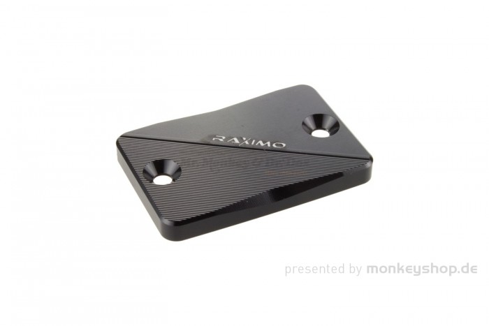 Cover Deckel Bremspumpe CNC Alu schwarz eloxiert f. Super Cub 125 + Dax 125 + MSX 125 + Skyteam