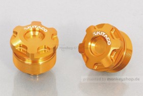 Kitaco obere Gabel Schrauben Set Aluminium CNC gold f. MSX + Monkey 125