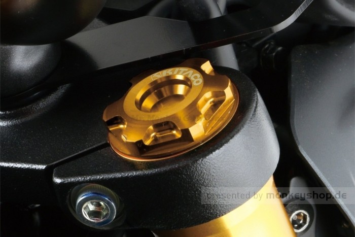 Kitaco obere Gabel Schrauben Set Aluminium CNC gold f. MSX + Monkey 125 + Dax 125