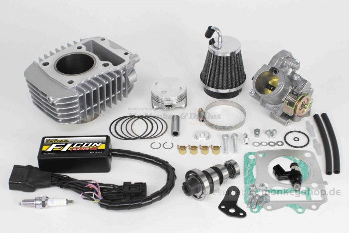 Takegawa Hyper e-Stage N15 143 cc Bore Up Tuning Kit mit FI-Controller Type-e & gr. Drosselklappe f. Monkey 125 JB02