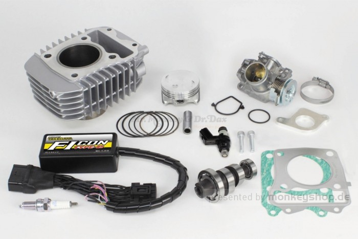 Takegawa Hyper e-Stage N15 143 cc Bore Up Tuning Kit mit FI-Controller Type-e & gr. Drosselklappe f. Super Cub 125