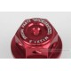 Takegawa Öl Ablass Schraube M12 x 1.5 Magnet Adapter Öltemperatur Aluminium rot eloxiert