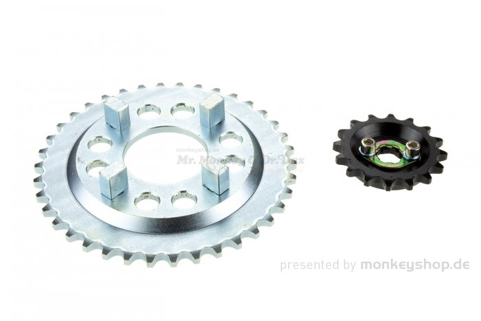 Offset Satz 7mm Kettenrad 38T + Ritzel 16T f. Dax