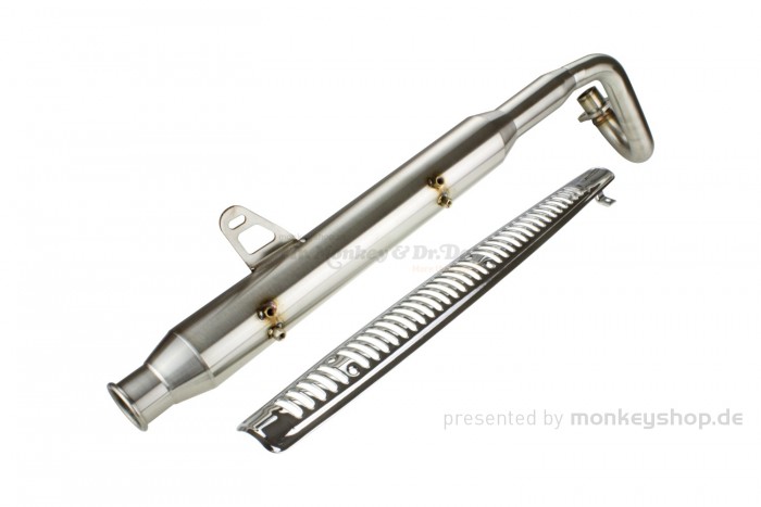 Auspuffanlage Edelstahl silber obenliegend f. Dax