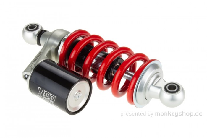 YSS Mono Stoßdämpfer 240 mm silber rot schwarz f. MSX 125 "GROM" JC92