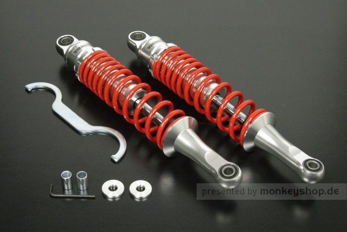 Takegawa Stoßdämpfer hinten 325mm Aluminium rot