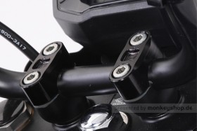 Kitaco obere Lenkerklemmen Set Aluminium CNC schwarz eloxiert f. MSX + Monkey 125