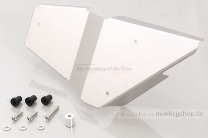 Kitaco Seitendeckel links Edelstahl f. Monkey 125 JB02