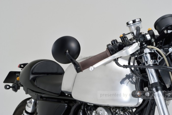 Daytona "D-MIRROR-9" Aluminium ABS Lenkerenden Spiegel Satz schwarz kurz