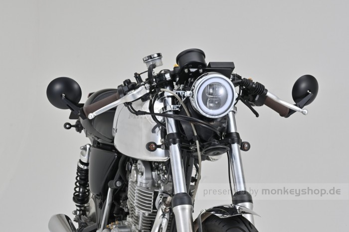 Daytona "D-MIRROR-9" Aluminium ABS Lenkerenden Spiegel Satz schwarz kurz