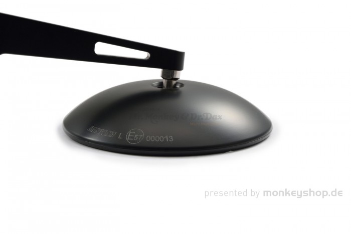 Daytona "D-MIRROR-9" Aluminium ABS Lenkerenden Spiegel Satz schwarz lang