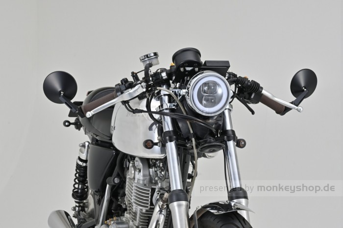Daytona "D-MIRROR-10" Aluminium ABS Lenkerenden Spiegel Satz schwarz kurz