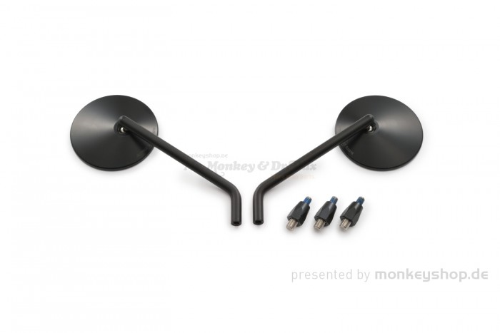 Daytona "D-MIRROR-10" Stahl ABS Seitenspiegel Satz schwarz