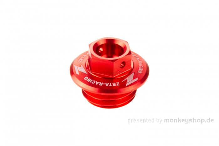 ZETA Öl Einfüll Deckel M20 x P2.5 Aluminium rot eloxiert