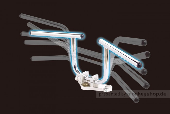 Takegawa Bat Lenker hoch Aluminium verchromt
