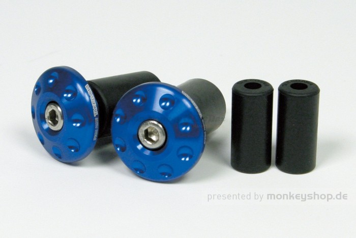 Takegawa Aluminium Lenkerenden blau gebohrt
