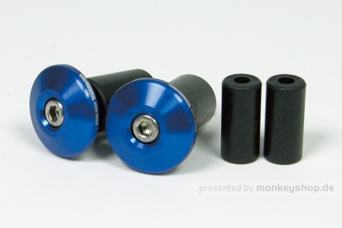 Takegawa Aluminium Lenkerenden blau flach