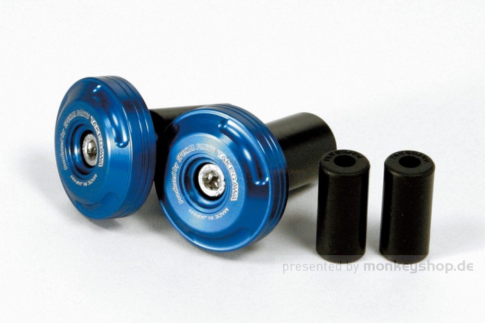 Takegawa Aluminium Lenkerenden blau gebohrt