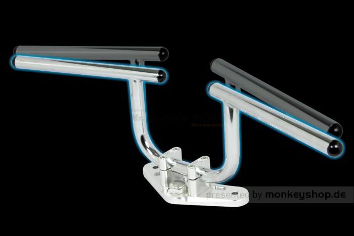 Takegawa Bat Lenker niedrig Aluminium verchromt