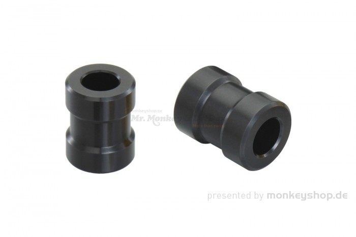 Kitaco Distanz Buchse Spacer Set vorn schwarz Aluminium CNC f. MSX 125 JC61 JC75