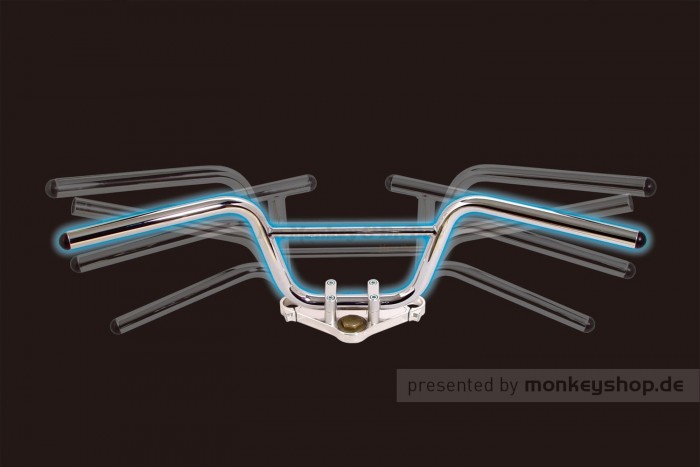 Takegawa Racing Up Lenker niedrig Aluminium verchromt