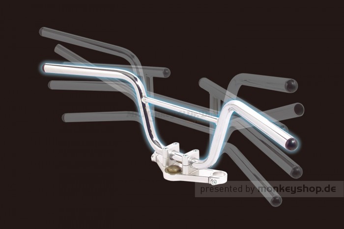 Takegawa Racing Up Lenker niedrig Aluminium verchromt