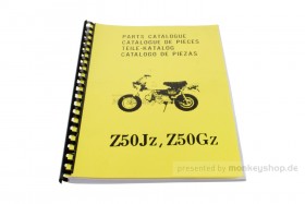 Ersatzteil Handbuch Liste Katalog f. Honda Monkey + Gorilla 6 Volt Z50J Z50G
