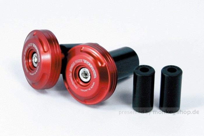 Takegawa Aluminium Lenkerenden rot gebohrt
