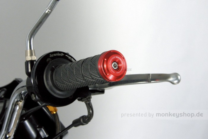 Takegawa Aluminium Lenkerenden rot gebohrt