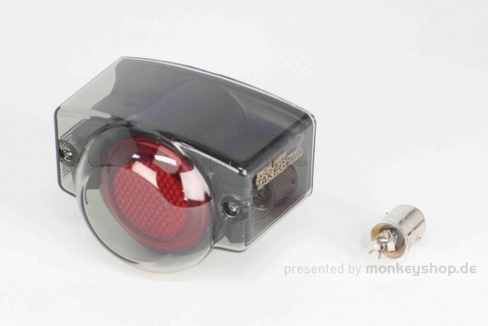 Takegawa Rücklichtglas BLAZE smoke mit schwarzem Einsatz f. Monkey