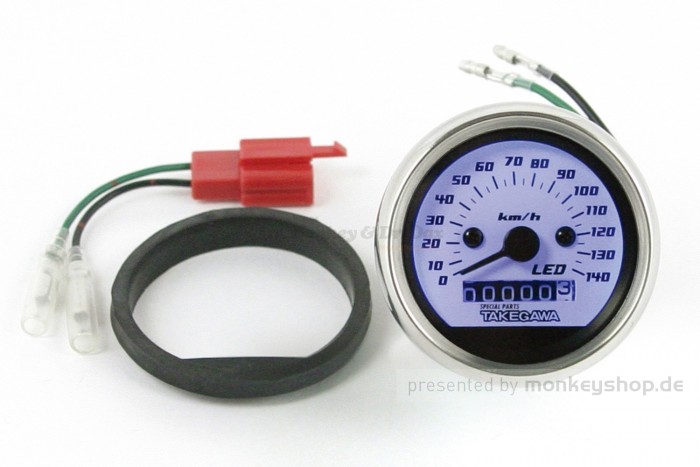 Takegawa D-Type LED Tachometer weiß
