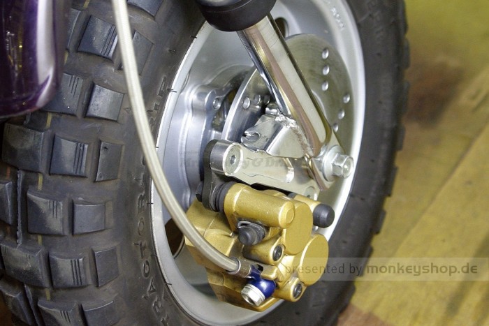 Takegawa Vorderrad Nabe + Scheibenbremsen Kit 8 Zoll