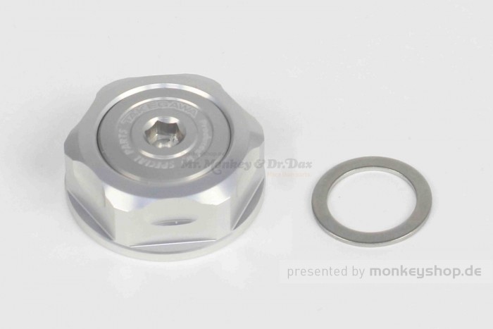Takegawa Lenkkopf Hutmutter Aluminium silber M24xP1.0 f. MSX + Monkey 125