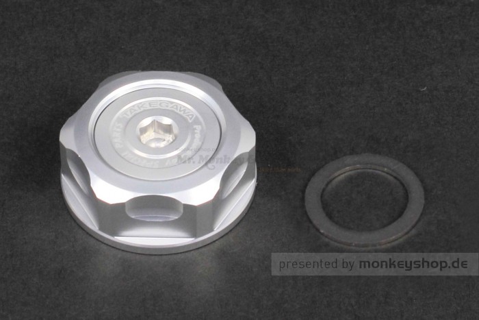 Takegawa Lenkkopf Hutmutter Aluminium silber M24xP1.0 f. MSX + Monkey 125