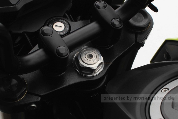 Takegawa Lenkkopf Hutmutter Aluminium silber M24xP1.0 f. MSX + Monkey 125