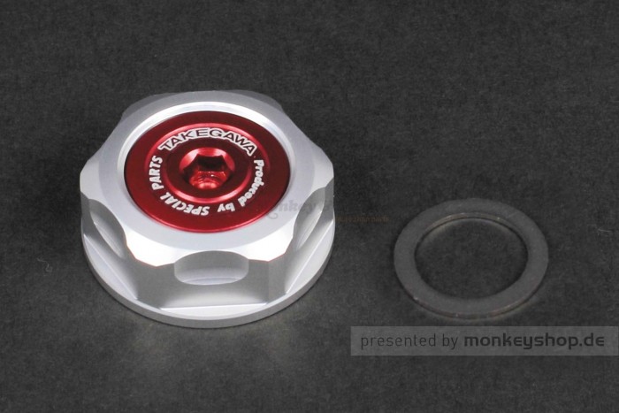 Takegawa Lenkkopf Hutmutter Aluminium rot M24xP1.0 f. MSX + Monkey 125