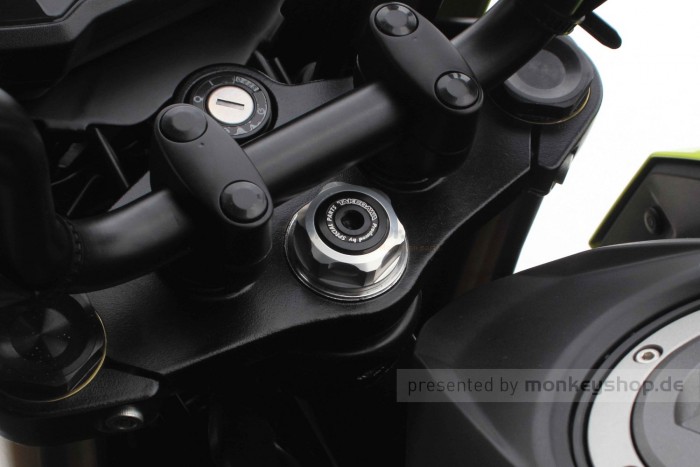 Takegawa Lenkkopf Hutmutter Aluminium schwarz M24xP1.0 f. MSX + Monkey 125