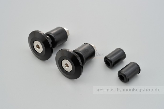 Daytona Lenkerenden Aluminium schwarz eloxiert 14 - 19 mm