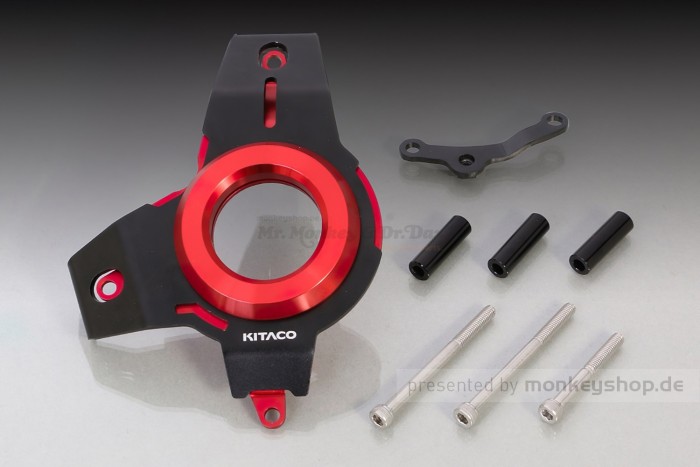 Kitaco Cover Abdeckung Zündung Aluminium schwarz rot f. MSX + Monkey 125