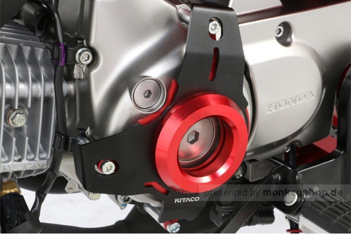 Kitaco Cover Abdeckung Zündung Aluminium schwarz rot f. MSX + Monkey 125