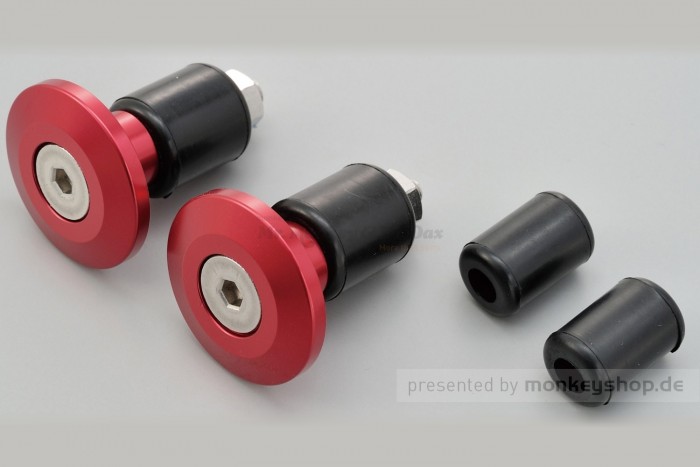Daytona Lenkerenden Aluminium rot eloxiert 14 - 19 mm