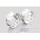 Kitaco Aluminium Felgen 2-teilig 8-Loch Satz Paar 2.50x8 silber eloxiert