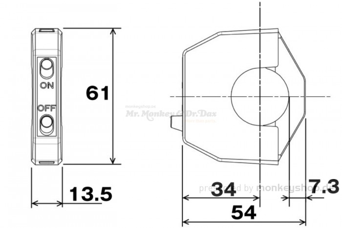 Daytona Universalschalter Flat Seesaw Button
