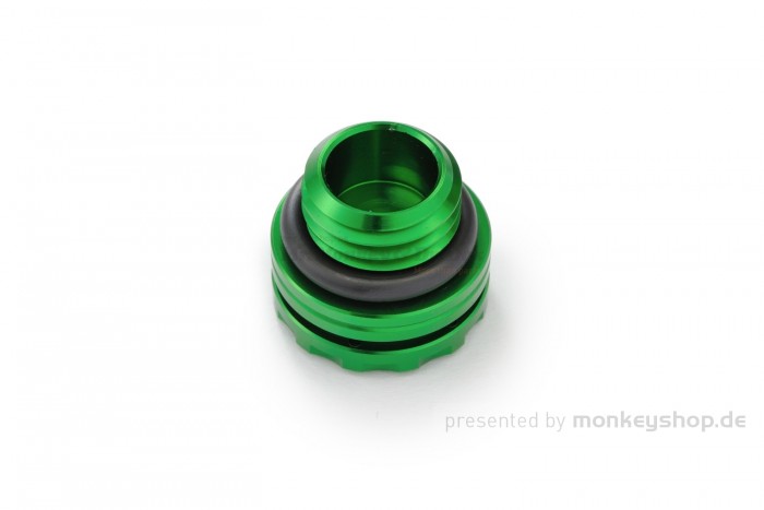 Daytona Öl Einfüll Deckel M20 x P2.5 Aluminium CNC grün eloxiert