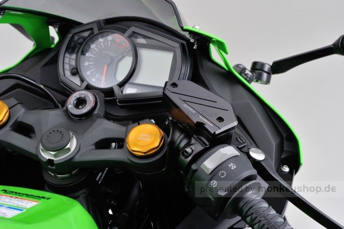 Daytona Deckel Bremspumpe Aluminium CNC schwarz eloxiert f. KAWASAKI vorn