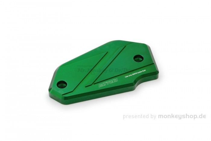 Daytona Deckel Bremspumpe Aluminium CNC grün eloxiert f. KAWASAKI vorn