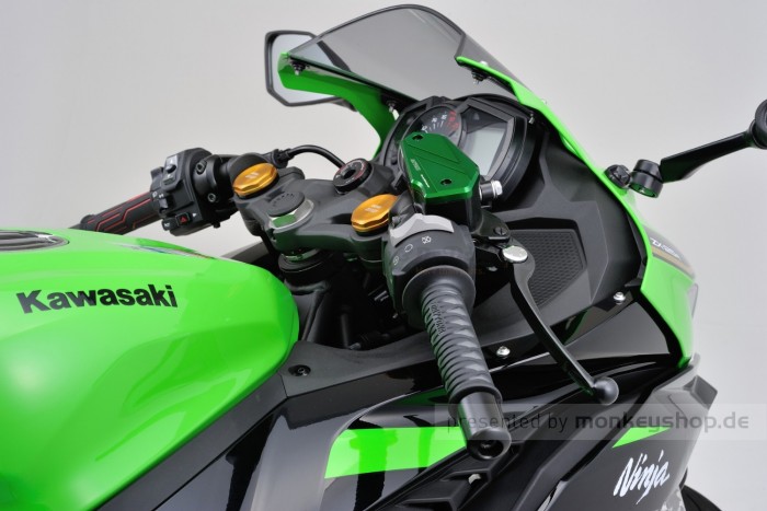 Daytona Deckel Bremspumpe Aluminium CNC grün eloxiert f. KAWASAKI vorn