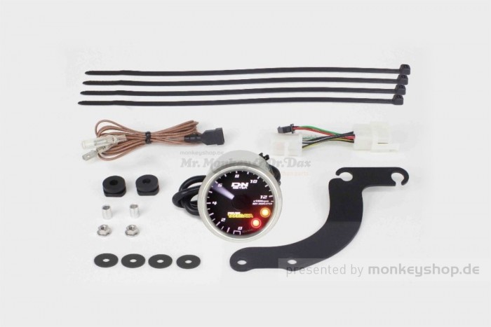 Takegawa Drehzahlmesser Kit ø48 mm 12500 RPM LED weiß f. Monkey 125