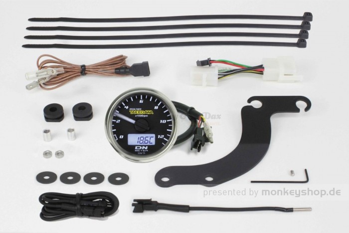 Takegawa Drehzahlmesser Kit ø48 mm 12500 RPM LED weiß f. Monkey 125